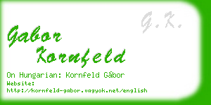 gabor kornfeld business card